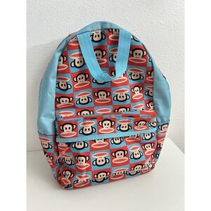 Paul Frank Julius Monkey Backpack Graphic Blue Red Pattern